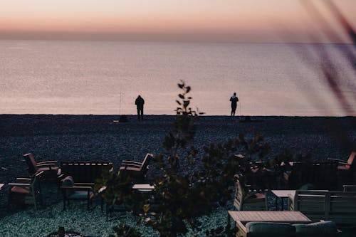 Бесплатное стоковое фото с вид сзади, море, морской берег