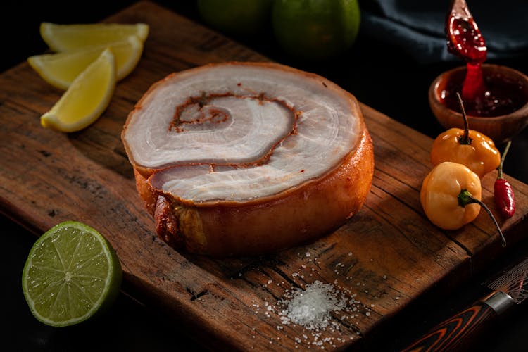 Photo Of Pork Belly On A Wooden Surface