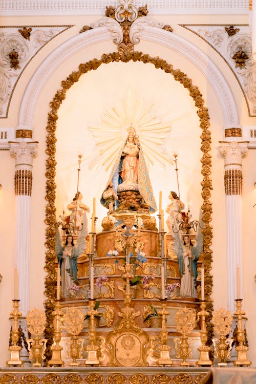 Kostnadsfri bild av altare, änglar, jungfru maria