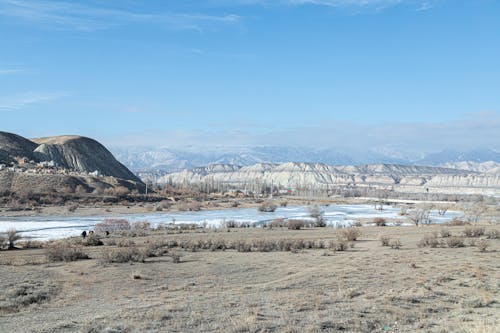 Landscape of Mountains under Blue Sky 