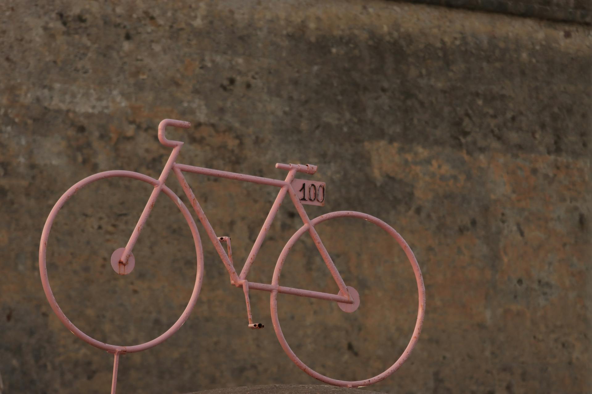 A Metal Decoration in a Shape of a Bicycle 