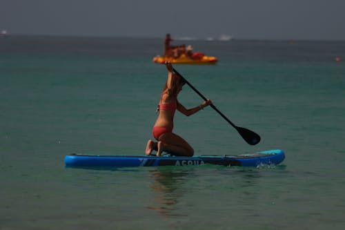 Бесплатное стоковое фото с paddleboarding, доска для гребли, женщина