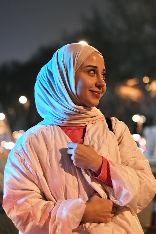 Portrait of Smiling Woman in Hijab