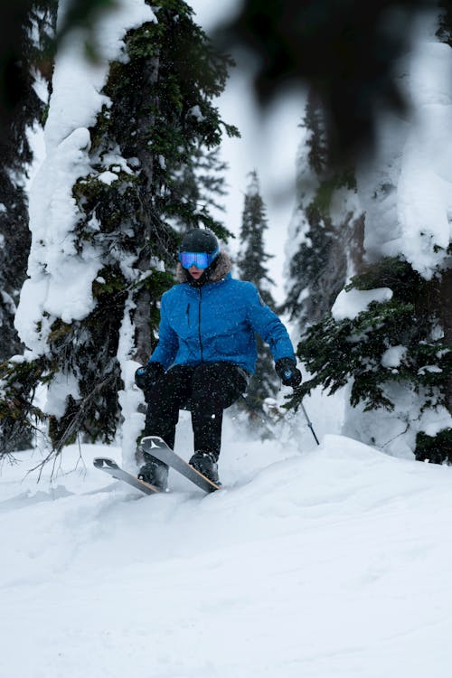 Man Skiing on a Slope 