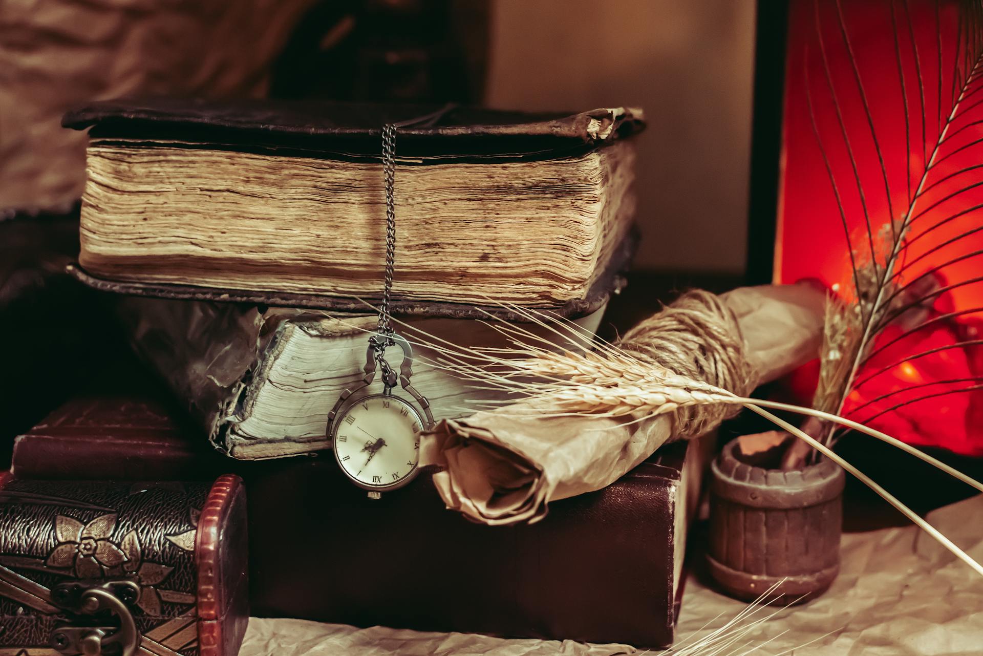 Still Life with Antique Books