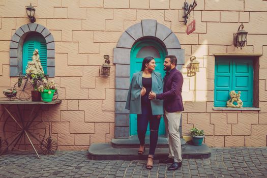 Couple in front of Bar