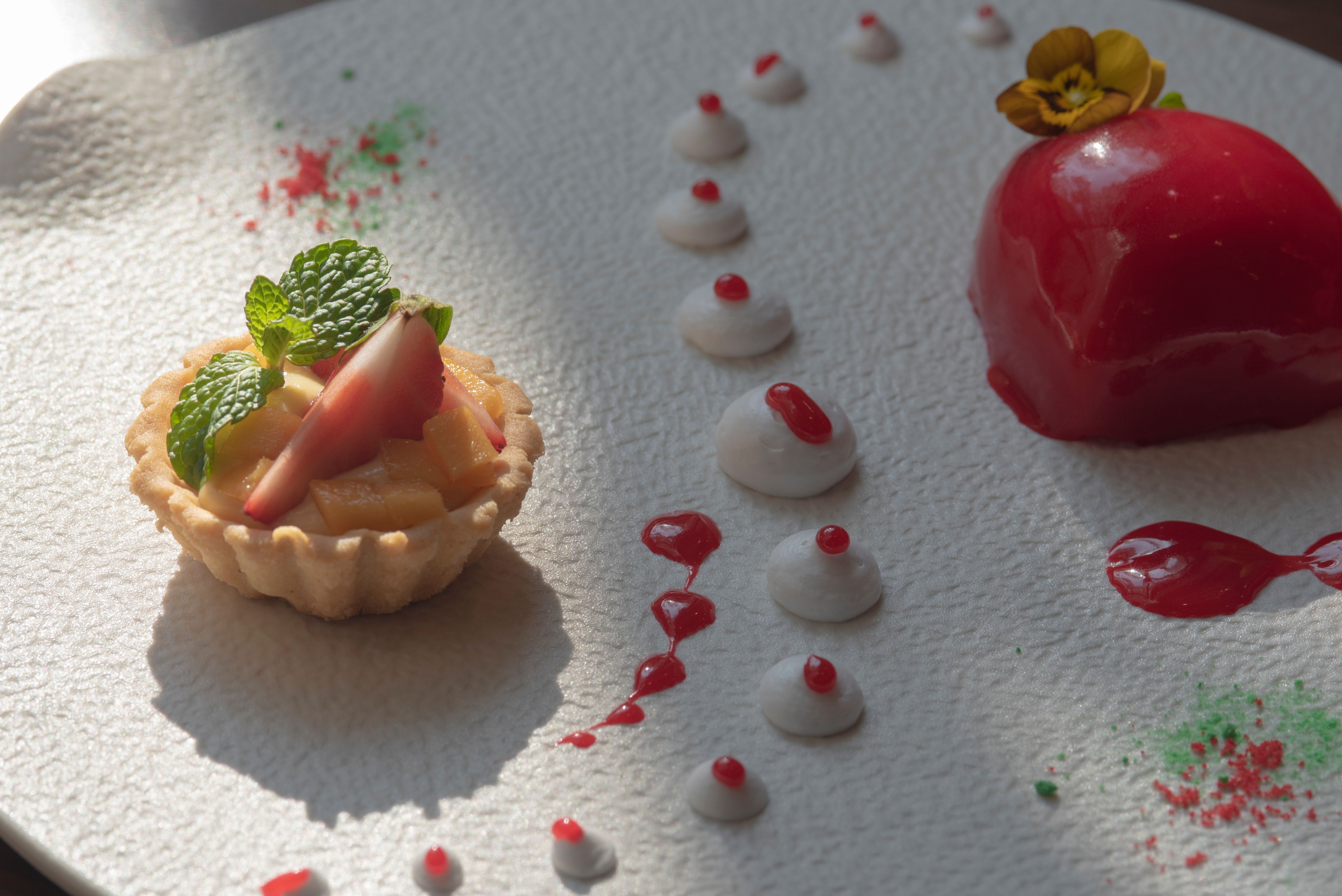 Pistachio Tart with Toasted Almonds