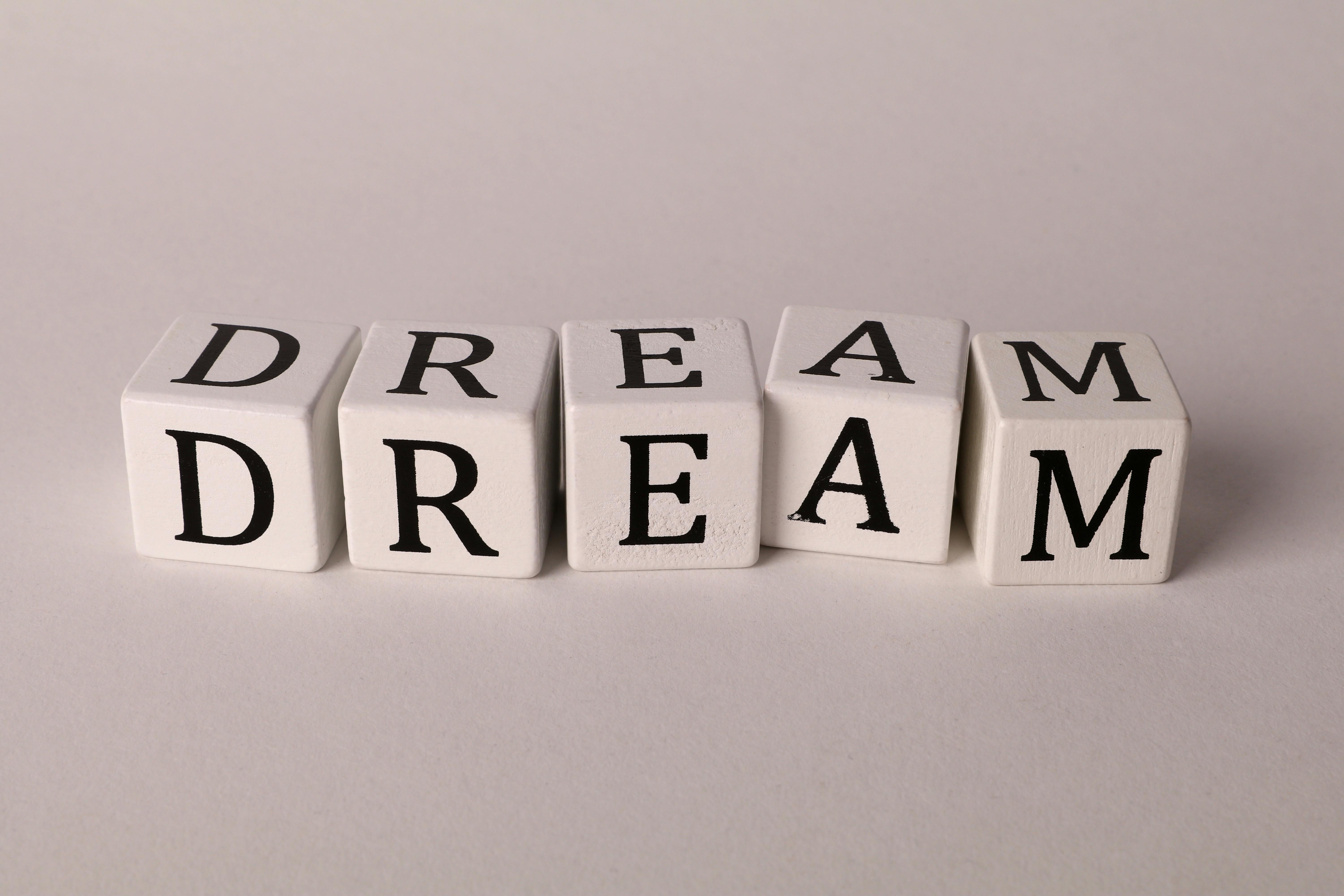 Dream Text on Dice · Free Stock Photo