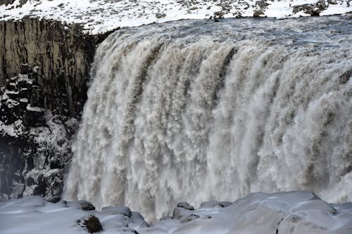 Бесплатное стоковое фото с водопад, зима, обои