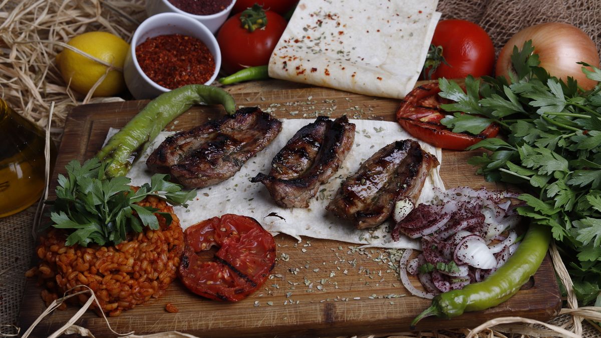 Grilled chicken with herbed bulgur