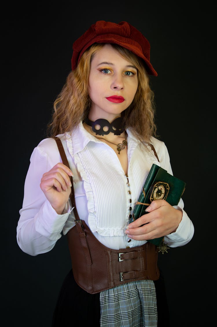 Woman In A Steampunk Halloween Costume 