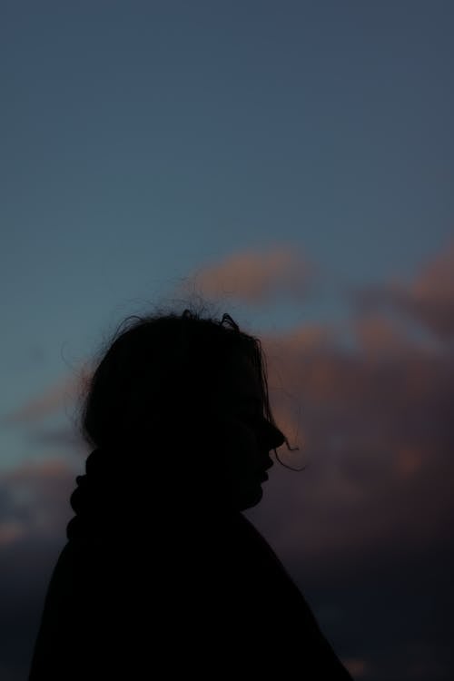 Silhouette of a Person at Dusk 
