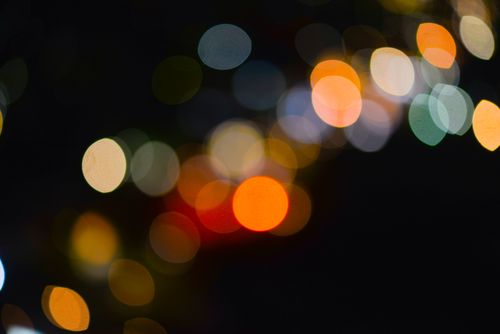 Free stock photo of blurry background, city lights, gold tone Stock Photo