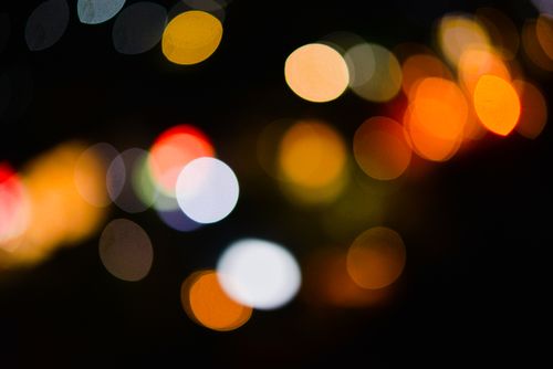 Free stock photo of blurry background, city lights, gold tone Stock Photo