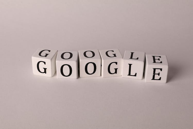 Google Spelled On Letter Cubes