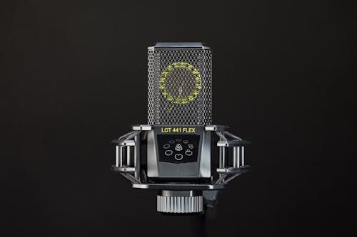 Large Condenser Microphone in Close-up Photography