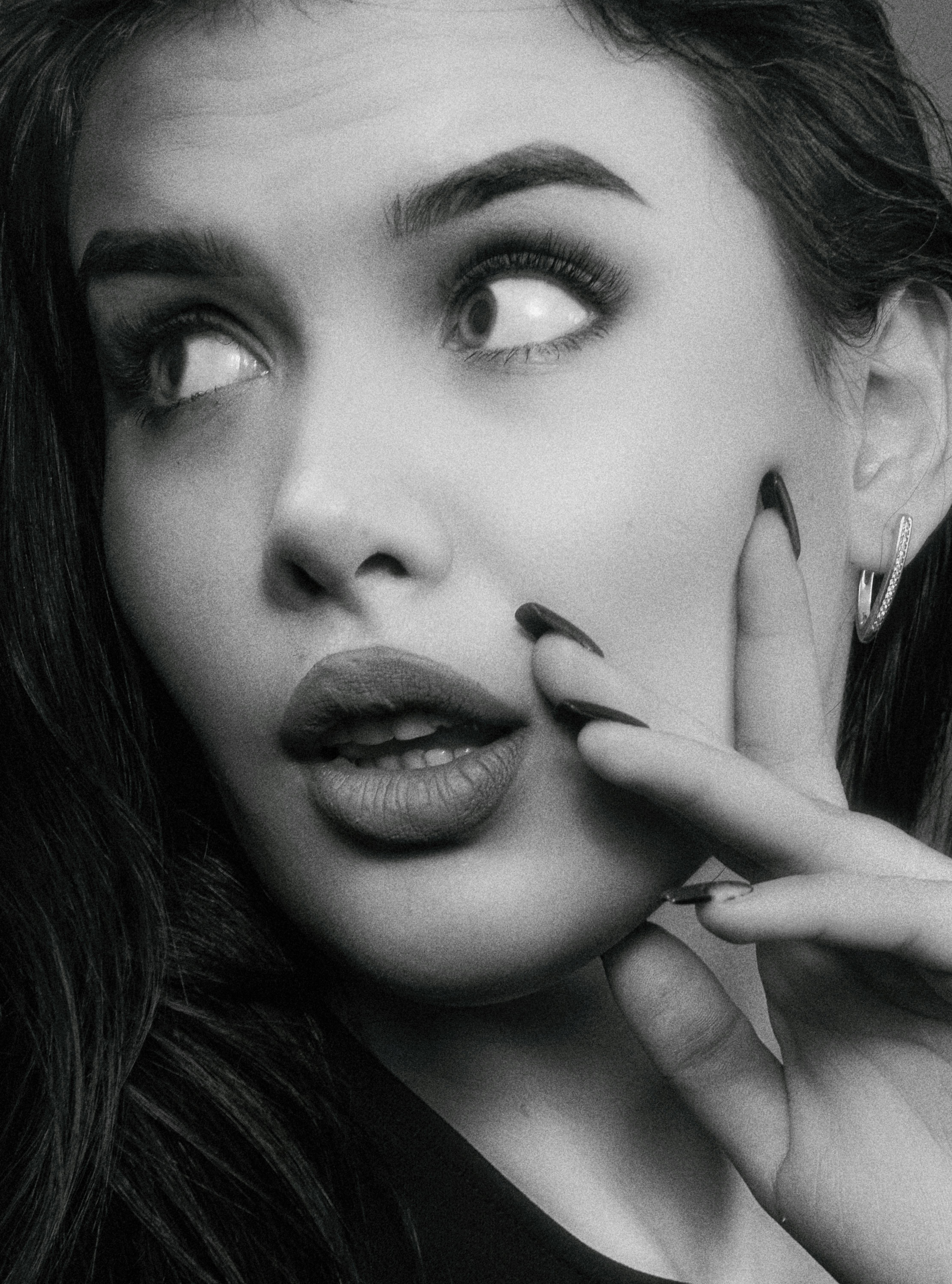 blue-light-on-woman-face-free-stock-photo