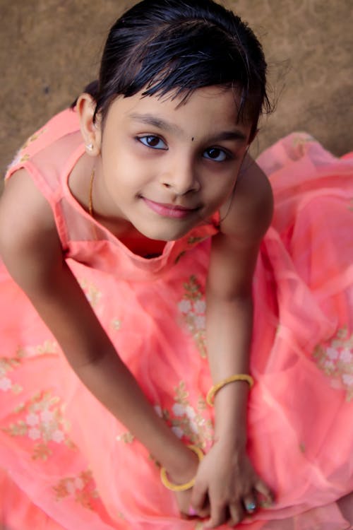 Girl in Pink Dress