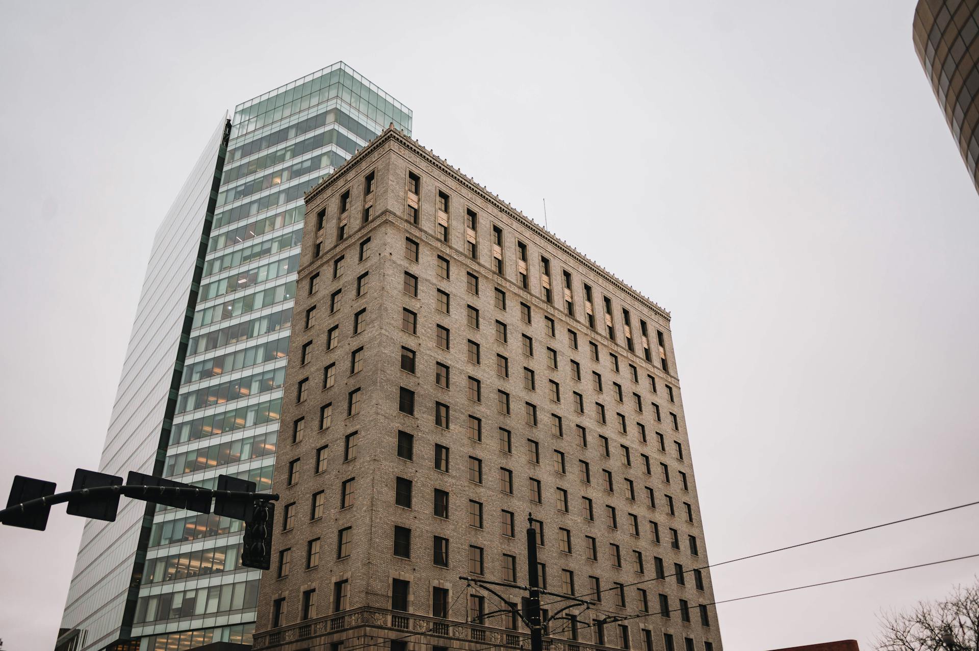 Towering office buildings in Salt Lake City's vibrant financial district.