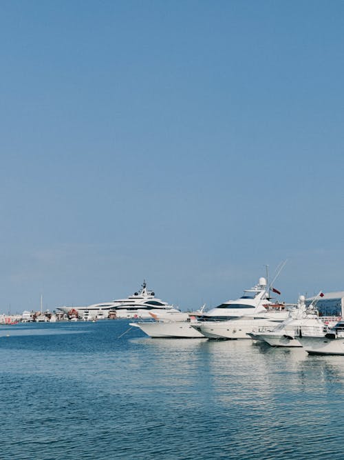 White Boats on Water