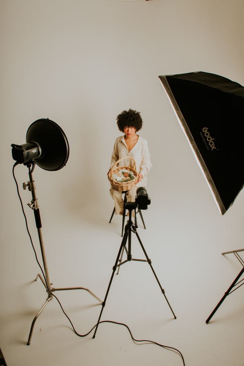 Studio-Setup mit Model