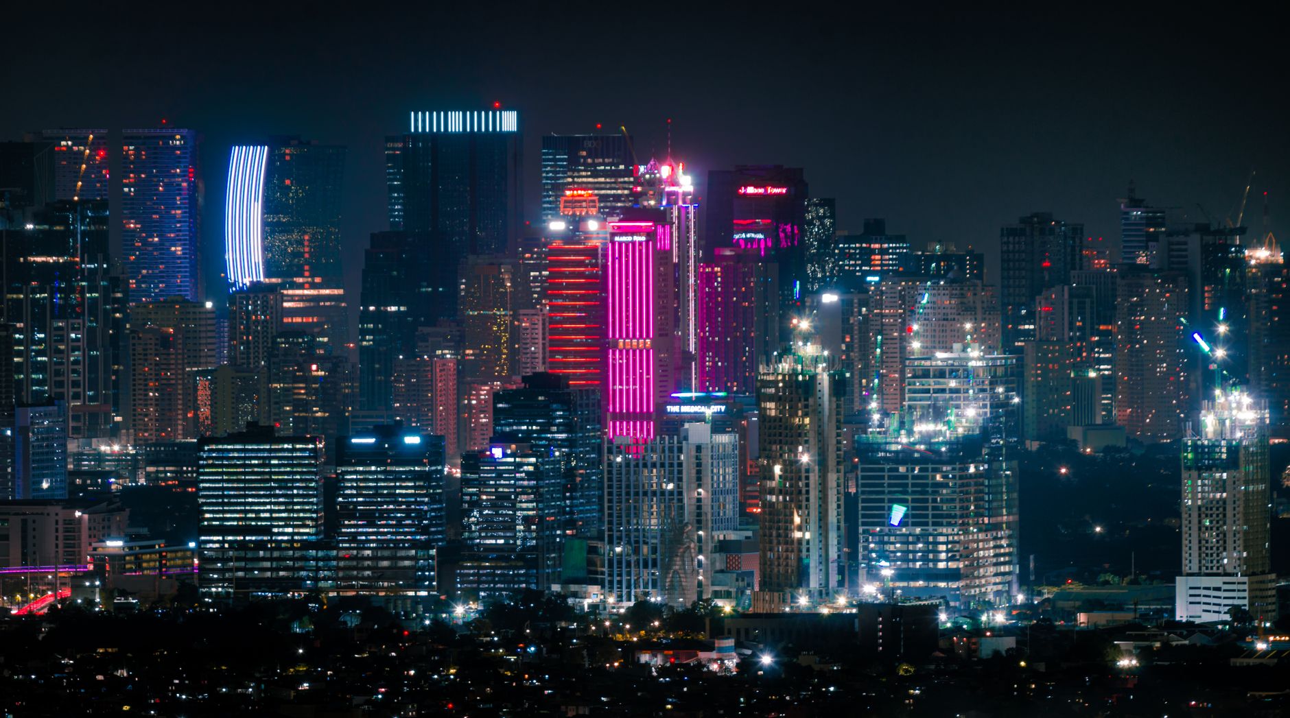 Aerial view of Entertainment City in Manila, Philippines