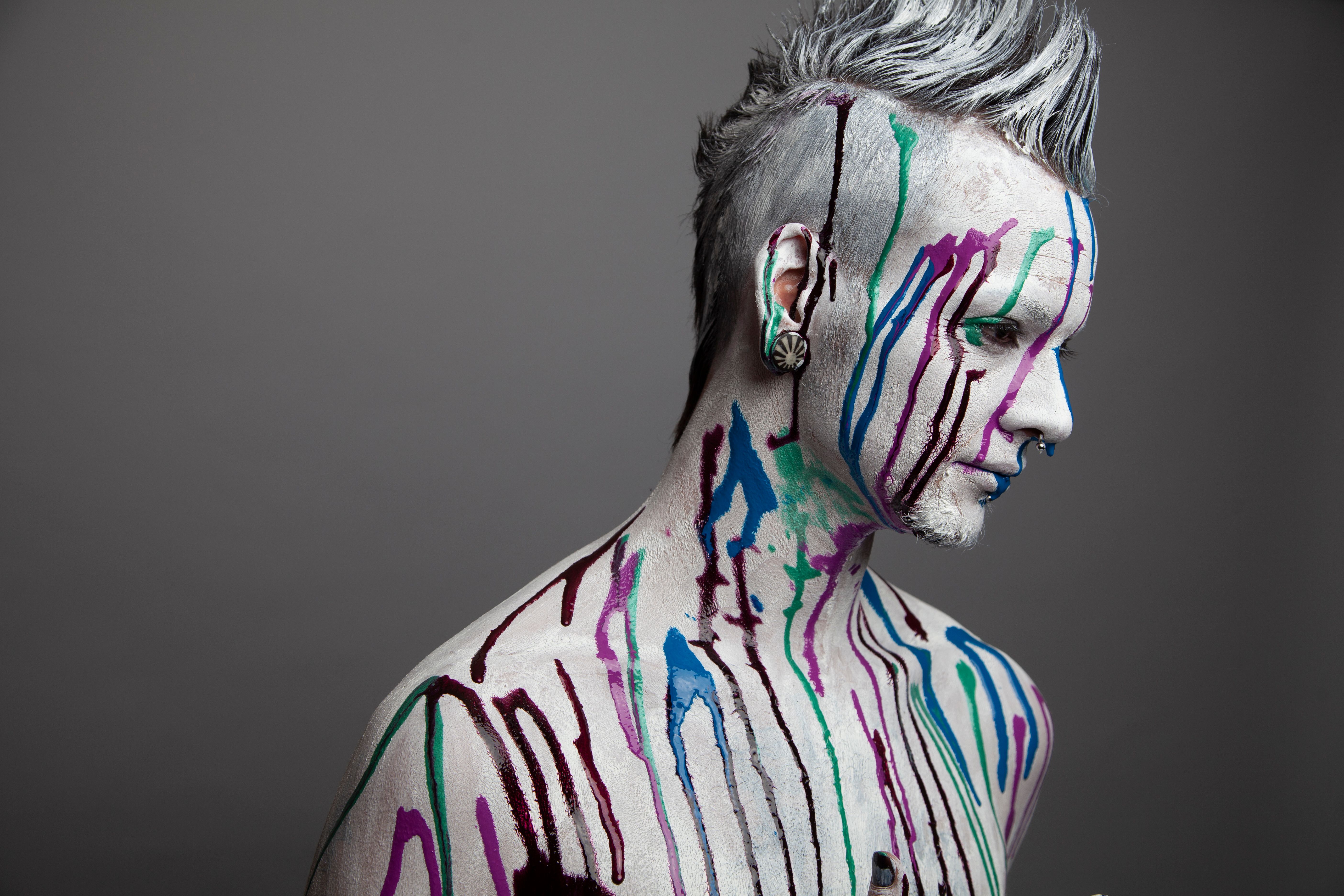 A Man with Paint on His Body · Free Stock Photo