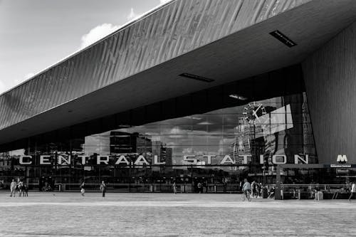 Grayscale Photography of Centraal Station