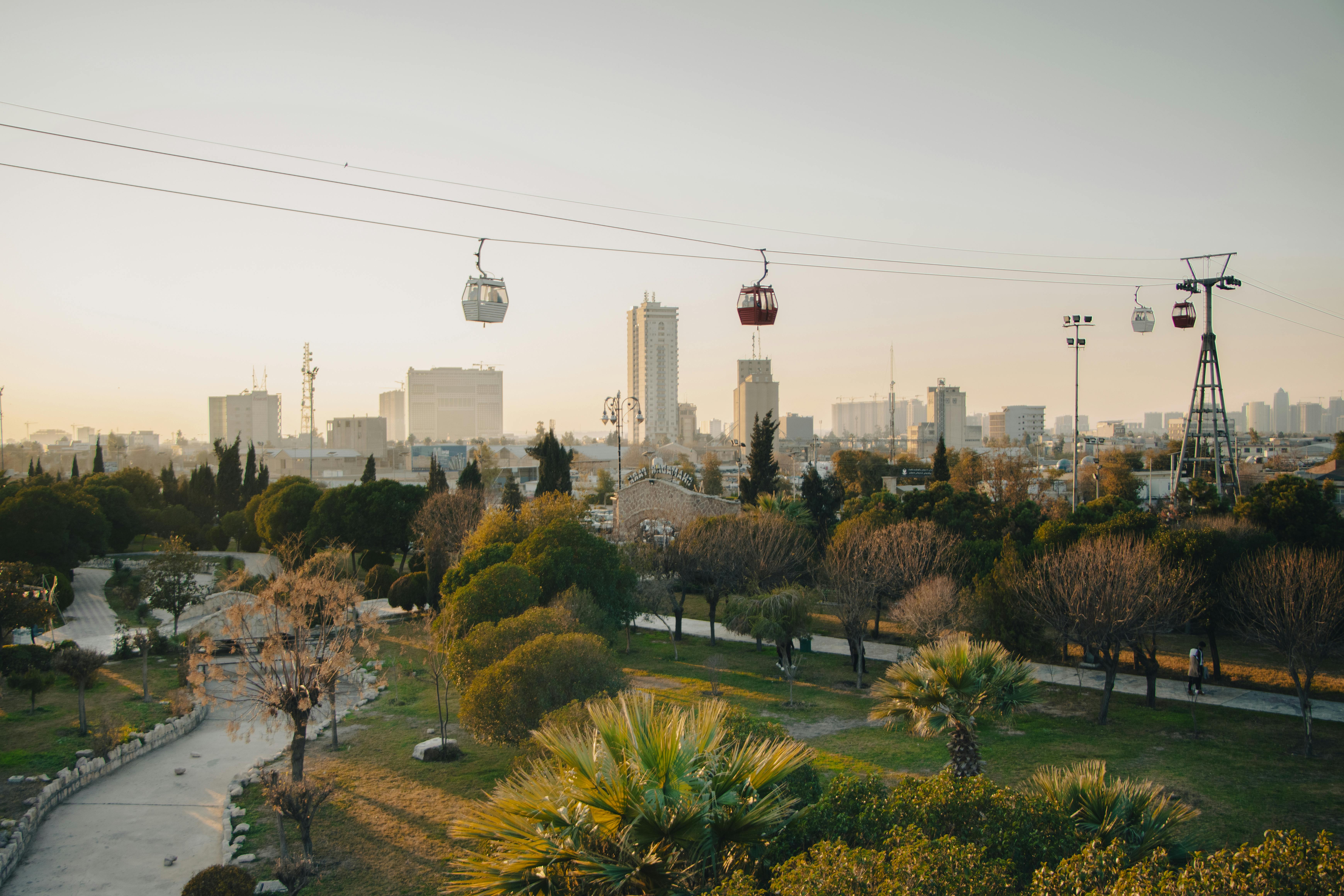 Cable Cars in a City · Free Stock Photo