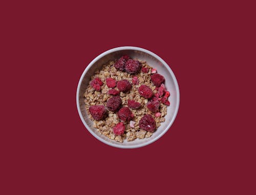 Free stock photo of bowl, burgundy, cereal