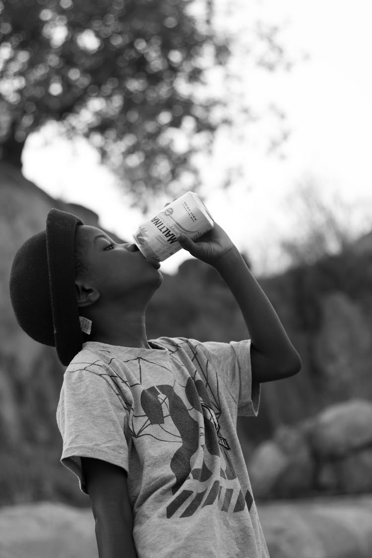 Boy Drinking Soda