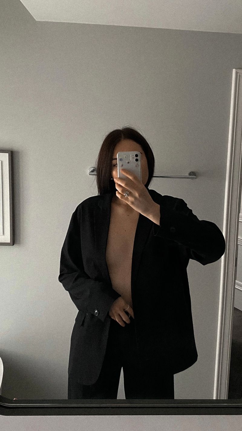 Woman mirror reflection