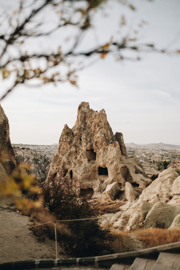 Rock Formation Sites In Cappadocia, Turkey 