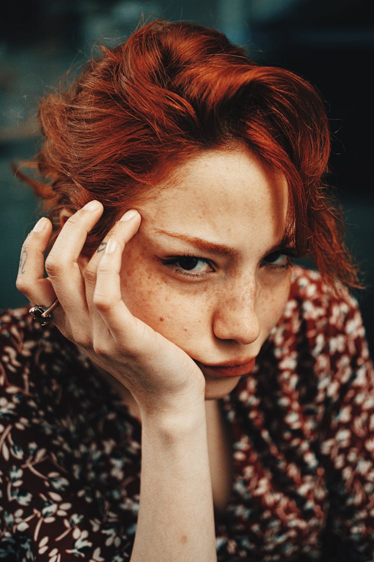 Redhead Woman With Freckles