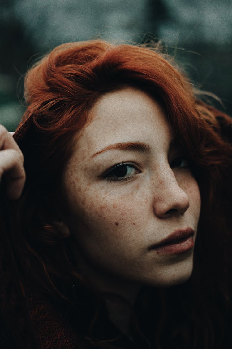 Redhead Woman With Freckles