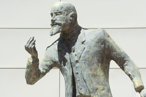 Sculpture of Man in Museum