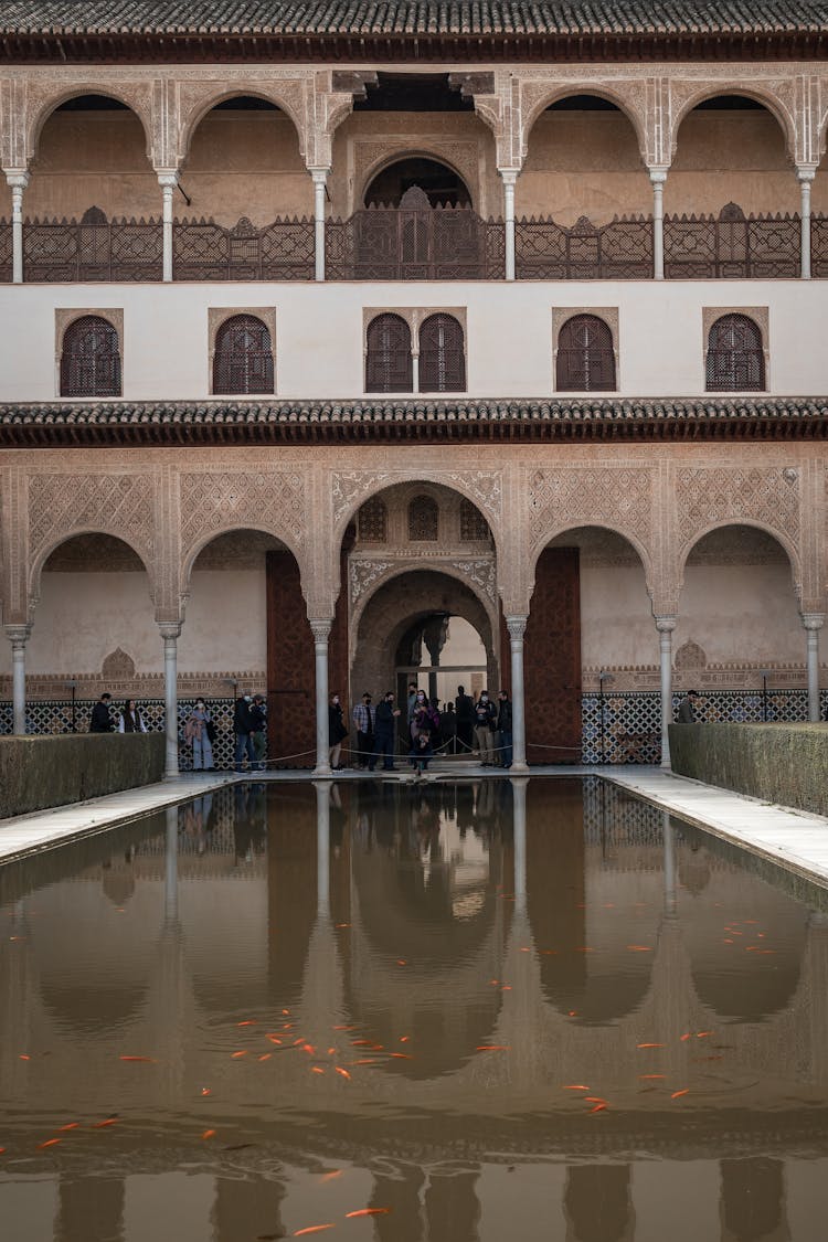 Court Of The Myrtles, Palacio De Comares, Granada, Spain