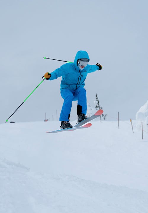 Person Skiing on a Slope 