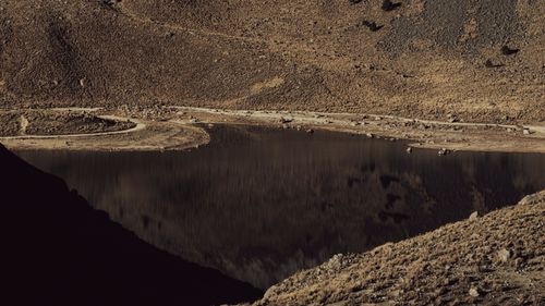 Free Stunning view of a tranquil mountain lake amidst rugged terrain in Toluca de Lerdo, Mexico. Stock Photo