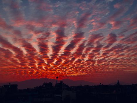 Cirrocumulus Clouds in the Sky 