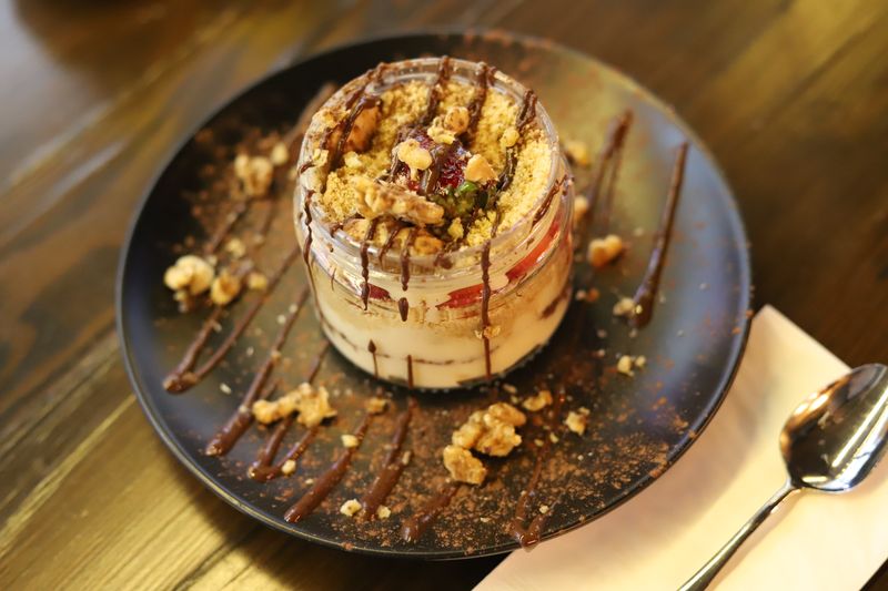 cooked quinoa layered mid-jar