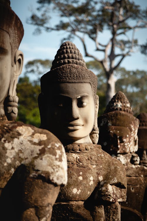 Stone Buddha Sculptures Outdoors