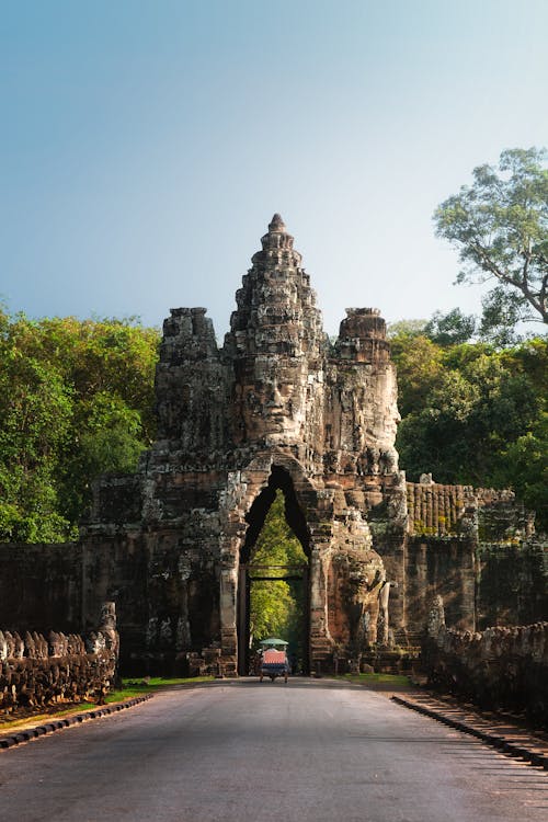 Road Leading toward an Ancient Temple 