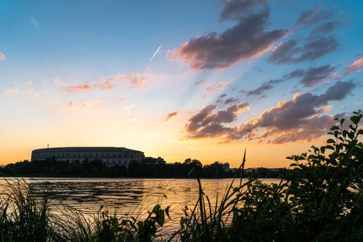 Building near a Lake