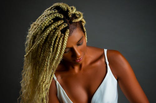 Woman with Blonde Dreadlocks