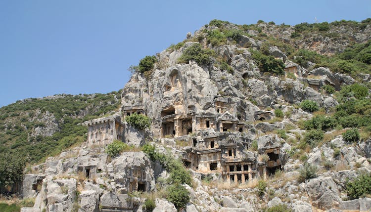 Lycian Tombs In Myra Turkey