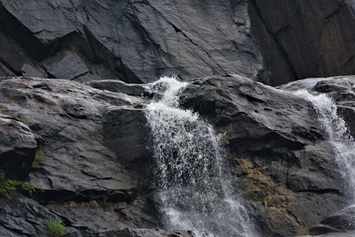 Waterfall Among Rocks 