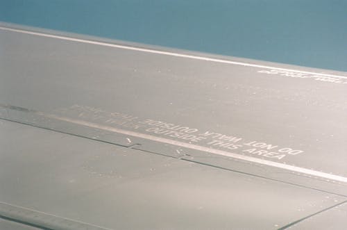 Close up of Airplane Wing