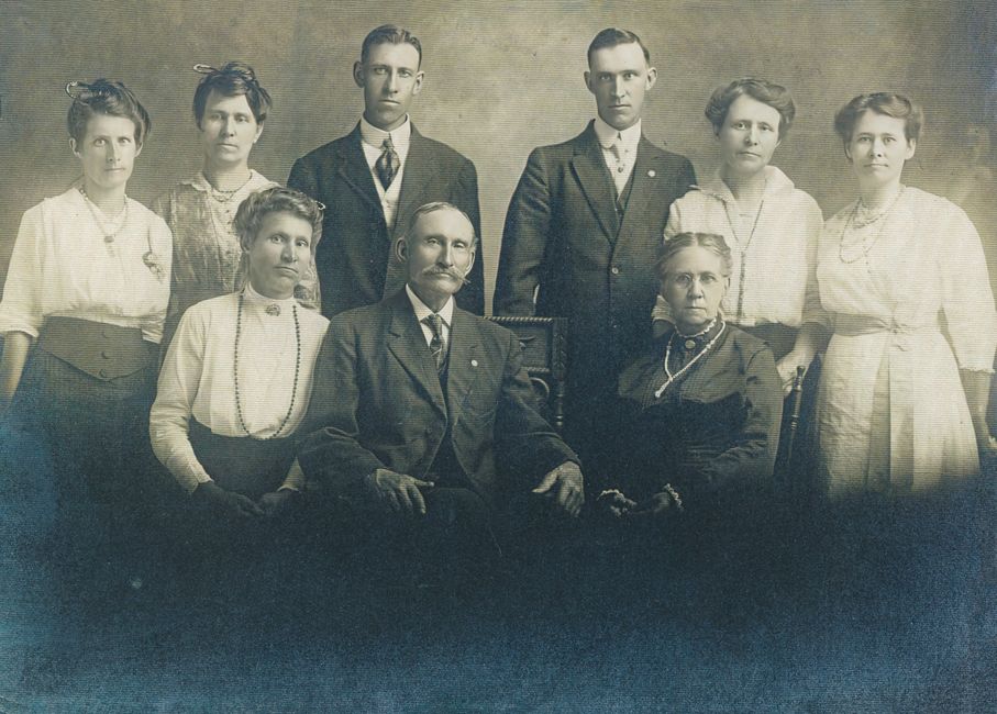 A vintage family photograph from the early 20th century preserved in an archive - American historical archives A vintage family photograph from the early 20th century preserved in an archive - American historical archives