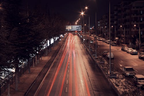 Street in Town in Turkey at Night